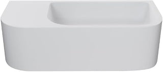 Swiss Madison Carre 25" Solid Surface Oval Wall-Mounted Sink In Matte White