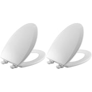 CHURCH 585EC 000 Toilet Seat with Easy Clean & Change Hinge by Bemis – Plastic, White