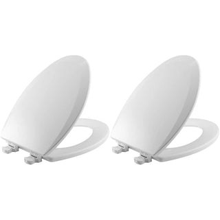 CHURCH 585EC 000 Toilet Seat with Easy Clean & Change Hinge by Bemis – Plastic, White