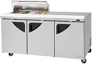 Turbo Air 3-Door Sandwich Salad Prep Table 23-CU.ft. TST-72SD-10S-N-CL
