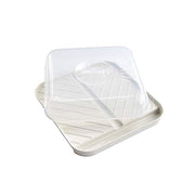 Nordic Ware White / 9.3" x 9.3" x 1.2" / Slanted Bacon Tray Lids
