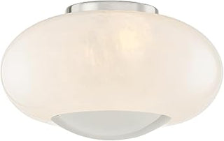 Mitzi H899501-PN Lottie - 2 Light Flush Mount 8.25 inches Tall and 14 inches Wide - Polished Nickel