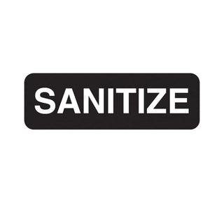 Traex Black 3 x 9" SANITIZE Sign with White Letters by Vollrath – 3x9 inches, Model 4519