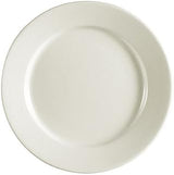 CAC China REC-16 Rolled Edge 10-1/2-Inch Stoneware Round Plate, American White - 1 Each