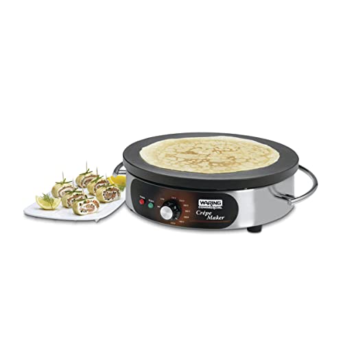 Waring 240 Volt | 6-15 Plug | 2800W / 16" / Silver Crepe Makers