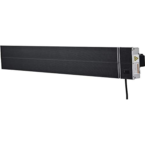 Infrared Patio Heater With Remote by Global Industrial – Aluminum, Black, Model SOLE