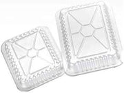 MarketPro OPS Plastic Oblong Dome Lid For 1.5 lb. Container, 8" Length x 6" Width | 500/Case