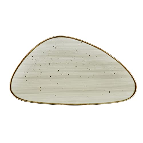 CAC China 13-1/8x7-1/4x1" / Desert Beige / Modern Dinner Plates