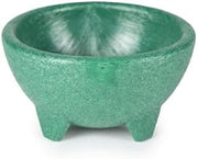 H.S. Inc NHS1006D-GC Molcajete Mediano Doble, 10 oz., 4" Diameter x 2-1/2" Deep, Polypropylene, Green Color, NSF Certified, Authentic Serving Bowl for Bars and Restaurants, 24 Pack