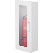 Fire Extinguisher Cabinet with Breakable Glass Window by Global Industrial – Alloy Steel, White, Model 670598