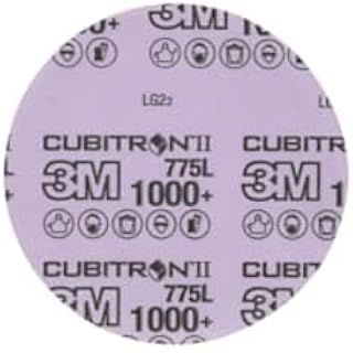Cubitron™ II Stikit™ Film Disc 775L, 1000+ 3MIL, 5 in x NH, Die 500X, Linered, 50/Carton, 250 ea/Case (Case of 250) SKU 7100383411