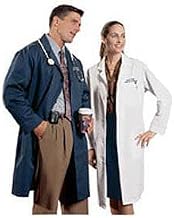 Superior Surgical 431-L Lab Coat, Unisex, Navy, L
