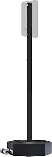 Plasticade Wheeled Recycled Rubber Base Portable Sign Stand System, 60 lbs with 72" Power Post Plastic Signpost for Parking Lots, Sidewalks, and Traffic, Durable and Resistant to Weathering, Black