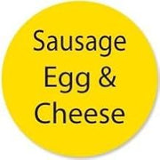 DayMark - 111259 - DuraMark 1 in Round Sausage Egg and Cheese Label