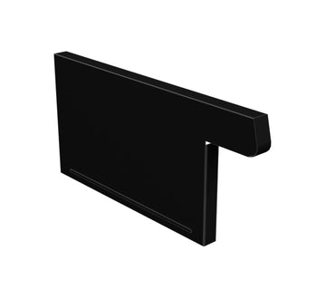 Base End Trim for 16" D Base Deck with 06 Base Brackets by Lozier – 16" D, Alloy Steel, Charcoal, Model BET1606.CHR