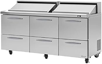 Turbo Air 6-Drawer Sandwich Salad Prep Table 23-CU.ft. PST-72-D6-N