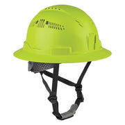 Ergodyne Lime / One Size / Full Brim Safety Helmet - Type 2, Class C Head Protection