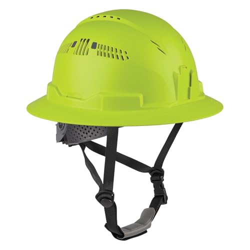 Ergodyne Lime / One Size / Full Brim Safety Helmet - Type 2, Class C Head Protection