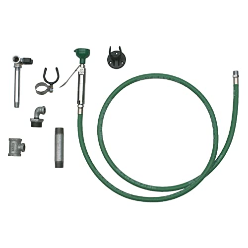 Drench Hose Assembly by Haws – 2"W x 104"H, Rubber/ABS Plastic, Green, Model 8901RFK