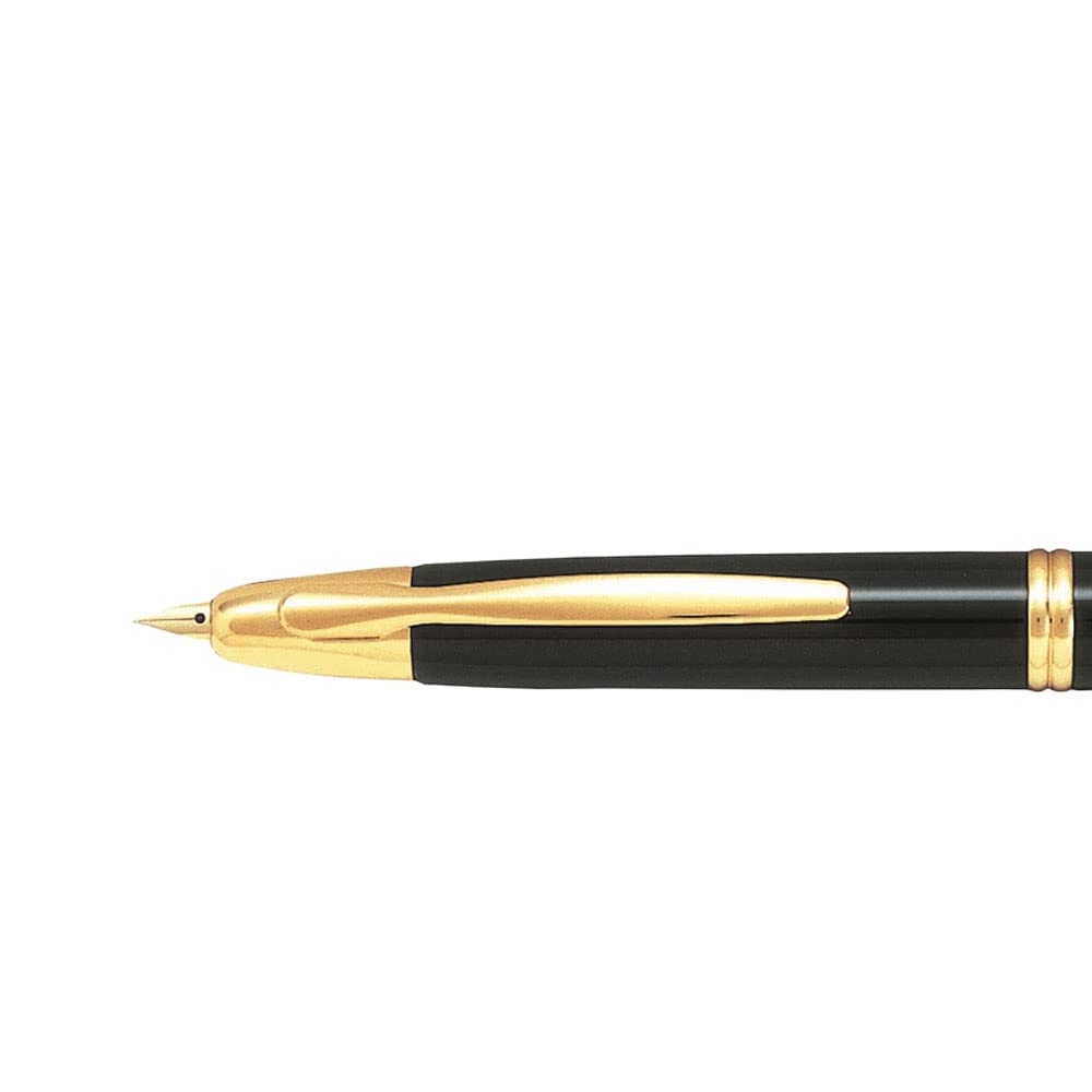 Capless Medium Retractable Fountain Pen with Gold Trim by PILOT – 1 Count (Pack of 1), Metal, Black, Model 604100101