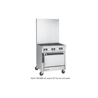 Southbend Platinum Heavy Duty Range Gas 36" modular (6) Step-up Open by South Bend – 36 inches, Stainless Steel, Silver, Model P36N-BBB-SU