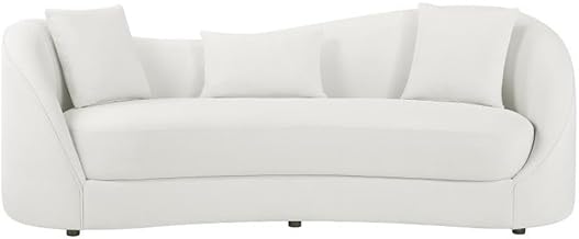 Contemporary Asymmetrical Sofa in Cloud Gray Fabric