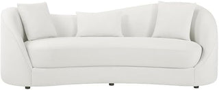 Contemporary Asymmetrical Sofa in Cloud Gray Fabric