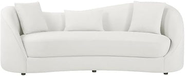 Contemporary Asymmetrical Sofa in Cloud Gray Fabric
