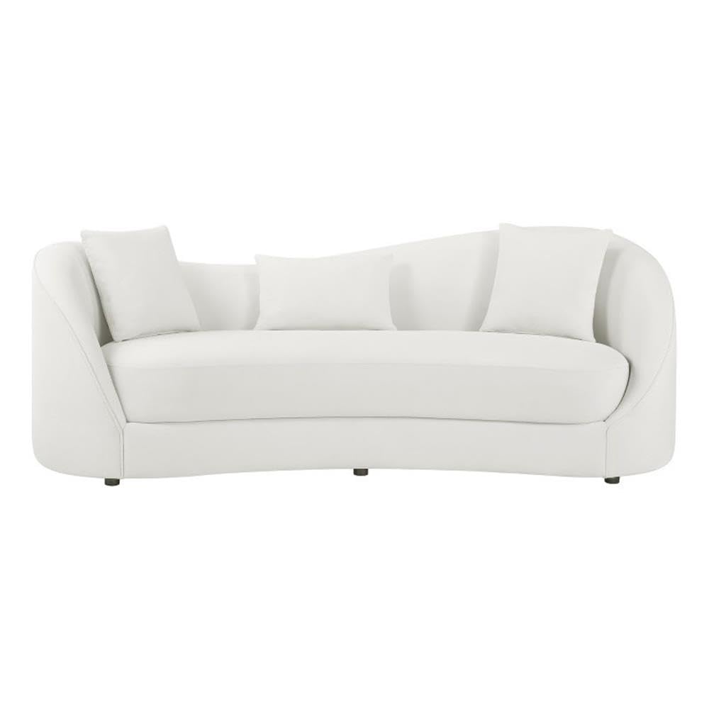 Contemporary Asymmetrical Sofa in Cloud Gray Fabric by Best Quality Furniture – Fabric, Grey, Model S71-S