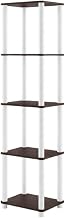 Starlight Canyon Home Brown 5-Tier Wooden Open Bookcase, Spacious Shelves, Durable Construction, Ideal for Living Room and Office Storage