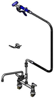 T&S Brass P3-8DESN12PZJUE C/C Deck Mount FCT, B-230-K Inst. Kit, 12" Swing Nozzle, EB-0072-H and EB-0107-035 Spray Valve