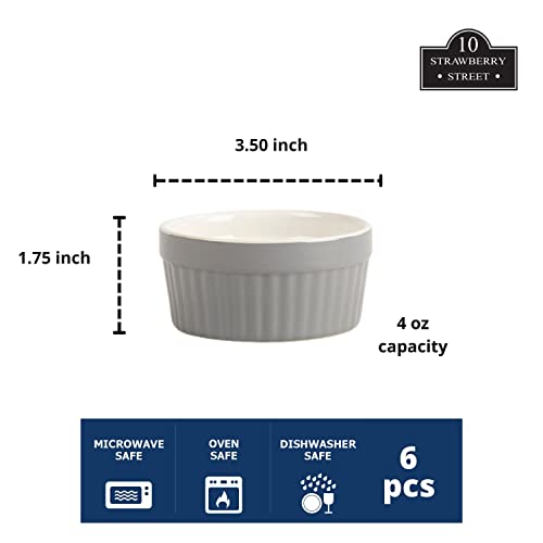 10 Strawberry Street Gray / 4 oz / 4.0 fluid_ounces Ramekins