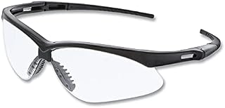 MCR Safety 135-MP110PF Memphis MP1 Safety Glasses with Frame & Max6 Lens, Black & Clear - Pack of 12