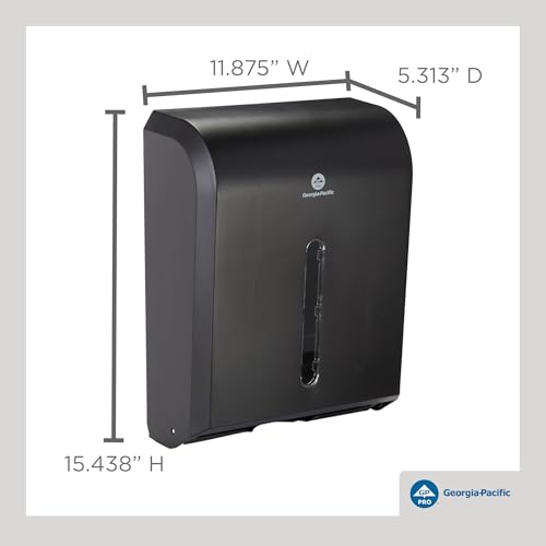 Georgia-Pacific Folded Paper Towel Dispenser / 37.3 X 47.8 X 100 Inch / Black Commercial Paper Hand Towel Dispensers