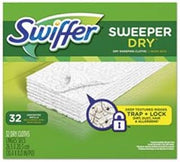 Procter & Gamble Dry Refill Cloths, White, Unscented, 10 5/8" X 8", 32/Box, 4 Box/Carton