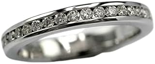 2ct Round Cut Moissanite Wedding Band Channel Half Eternity White Gold Plated
