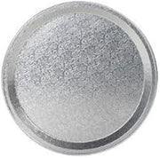 Pactiv 451212A CaterWare Deluxe Embossed Flat Trays, 1 Compartment, 12'' Diameter, Aluminum (Pack of 50)