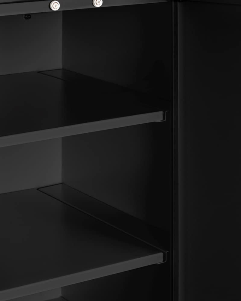 Summit Appliance Black / 18"W x 12"D x 18"H / Wall Cabinet Storage Cabinets