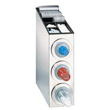 Countertop Cup Dispensing Cabinet by DISPENSE-RITE – 29-3/8" H x 8-3/8" W x 23-1/2" D, Stainless Steel, Silver, Model BFL-L-3SS