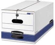 Bankers Box Ltr, 500Lb, Wht/Blu, PK12