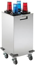 MCDC-SLR2X2 Mobile Cup Dispensing Cart, (4) SLR-2L - Stainless Steel, 35" H x 17" W x 17" D