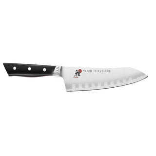 400FC - Evolution 7-inch Rocking Santoku - Custom Engraved by MIYABI – 7", Silver