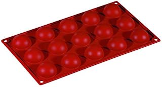 Pavoni FR003 Formaflex Silicone Baking Mold Freezing Mould with 15 Hemisphere Cavities, Each 1.57 Inch Diameter x 0.79 Inch High