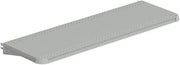 Lozier 4’ Contoured End Shelf for Gondola Shelving Unit & Retail Display Shelves | Retail Display Shelf Accessory | Durable Retail Shelving System | 4’ W x 22” D Gray