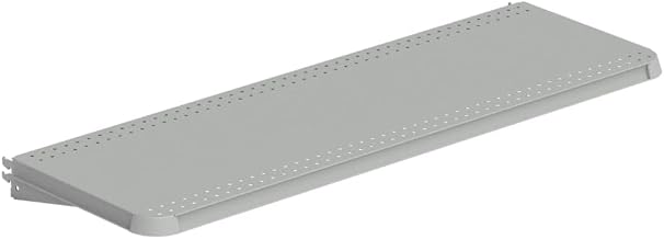 Lozier 4’ Contoured End Shelf for Gondola Shelving Unit & Retail Display Shelves | Retail Display Shelf Accessory | Durable Retail Shelving System | 4’ W x 22” D Gray