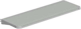 Lozier 4’ Contoured End Shelf for Gondola Shelving Unit & Retail Display Shelves | Retail Display Shelf Accessory | Durable Retail Shelving System | 4’ W x 22” D Gray