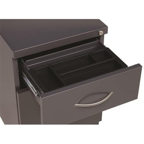 Hirsh Industries Charcoal / Modern / 21.75" H X 15.00" W X 19.88" D Mobile File Cabinets