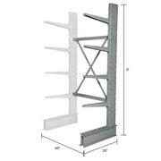 Single Sided Heavy Duty Cantilever Add-On Rack by Global Industrial – Alloy Steel, Gray, Model 320821A