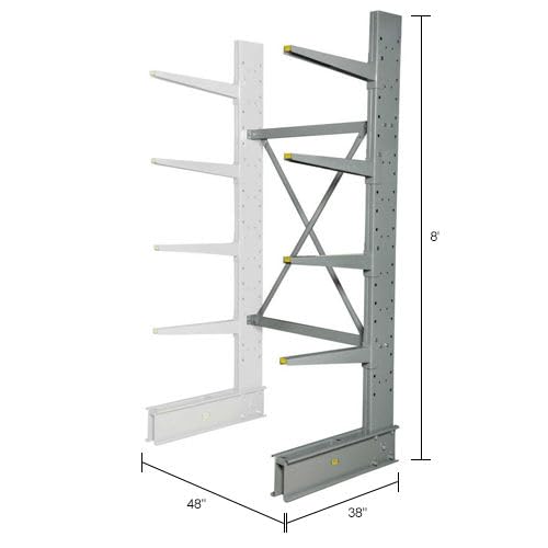 Single Sided Heavy Duty Cantilever Add-On Rack by Global Industrial – Alloy Steel, Gray, Model 320821A