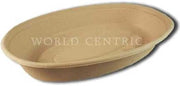 World Centric Plant Fiber Burrito Bowl, 9.5 x 6.5 x 1.5 inch - 300 per case.